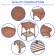 Outdoor Honey Wicker Patio Furniture End Table
