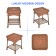 Outdoor Honey Wicker Patio Furniture End Table