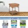 Outdoor Honey Wicker Patio Furniture End Table
