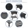 Outdoor Black Wicker Patio Furniture End Table
