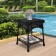 Outdoor Black Wicker Patio Furniture End Table