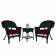 Outdoor Black Wicker Patio Furniture End Table