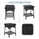 Outdoor Black Wicker Patio Furniture End Table