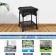 Outdoor Black Wicker Patio Furniture End Table