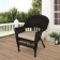 Espresso Wicker Chair With Tan Cushion