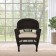 Espresso Wicker Chair With Tan Cushion