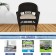 Espresso Wicker Chair With Tan Cushion