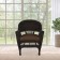 Espresso Wicker Chair With Brown Cushion