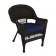 Espresso Wicker Chair With Cushion