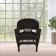 Espresso Wicker Chair With Black Cushion