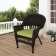 Espresso Wicker Chair With Sage Green Cushion