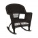 Espresso Rocker Wicker Chair