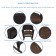 Espresso Rocker Wicker Chair with Brown Cushion -  Set of 2