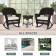3pc Espresso Rocker Wicker Chair Set With Ivory Cushion