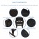 3pc Espresso Rocker Wicker Chair Set With Black Cushion