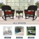 3pc Espresso Rocker Wicker Chair Set With Brick Red Cushion