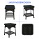 3pc Espresso Rocker Wicker Chair Set With Cushion