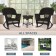 3pc Espresso Rocker Wicker Chair Set Without Cushion