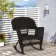 Espresso Rocker Wicker Chair