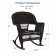 Espresso Rocker Wicker Chair