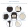 Espresso Wicker Chair And End Table Set With Ivory Chair Cushion