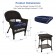 Espresso Wicker Chair And End Table Set With Chair Cushion
