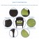 Espresso Wicker Chair With Sage Green Cushion - Set of 2