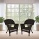 Espresso Wicker Chair Without Cushion - Set of 2