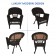 Espresso Wicker Chair Without Cushion - Set of 2