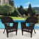 Espresso Wicker Chair Without Cushion - Set of 2