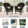 Espresso Wicker Chair Without Cushion - Set of 2