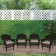 Espresso Wicker Chair With Tan Cushion - Set of 4