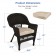 Espresso Wicker Chair With Cushion Set of 4