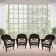 Espresso Wicker Chair With Tan Cushion - Set of 4