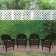 Espresso Wicker Chair With Brown Cushion - Set of 4