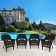 Espresso Wicker Chair With Brown Cushion - Set of 4