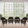 Espresso Wicker Chair With Brown Cushion - Set of 4