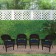 Espresso Wicker Chair With Midnight Blue Cushion - Set of 4