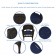 Espresso Wicker Chair With Midnight Blue Cushion - Set of 4