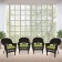 Espresso Wicker Chair With Sage Green Cushion - Set of 4