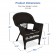 Espresso Wicker Chair Without Cushion - Set of 4