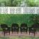 Espresso Wicker Chair Without Cushion - Set of 4