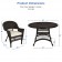 5pc Espresso Wicker Dining Set With Cushions