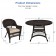 5pc Espresso Wicker Dining Set - Tan Cushions