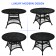 5pc Espresso Wicker Dining Set - Tan Cushions