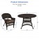 5pc Espresso Wicker Dining Set - Brown Cushions