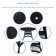 5pc Espresso Wicker Dining Set - Sky Blue Cushions