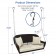 Espresso Resin Wicker Porch Swing with Ivory Cushion