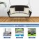 Espresso Resin Wicker Porch Swing with Ivory Cushion