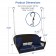 Espresso Resin Wicker Porch Swing with Midnight Blue Cushion